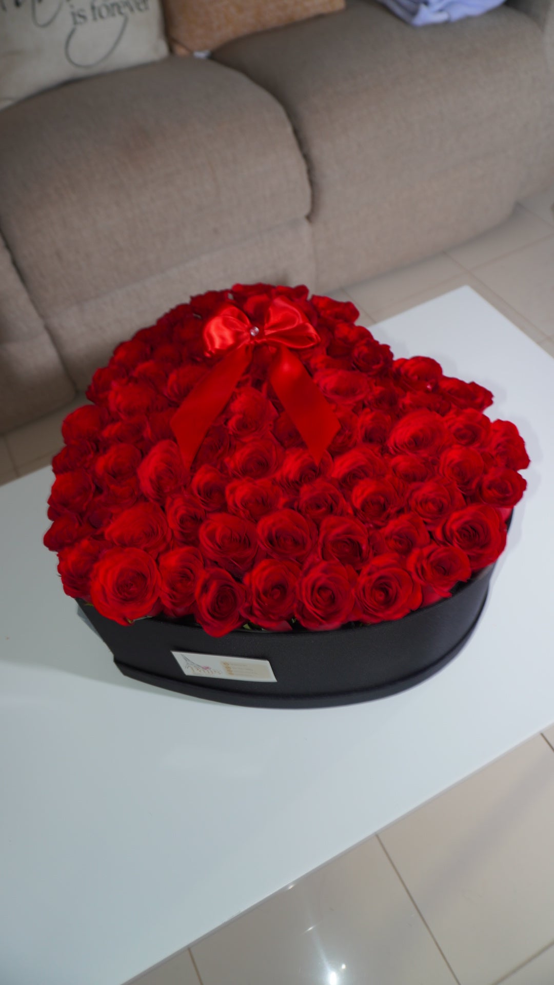 75-Rose Heart Arrangement