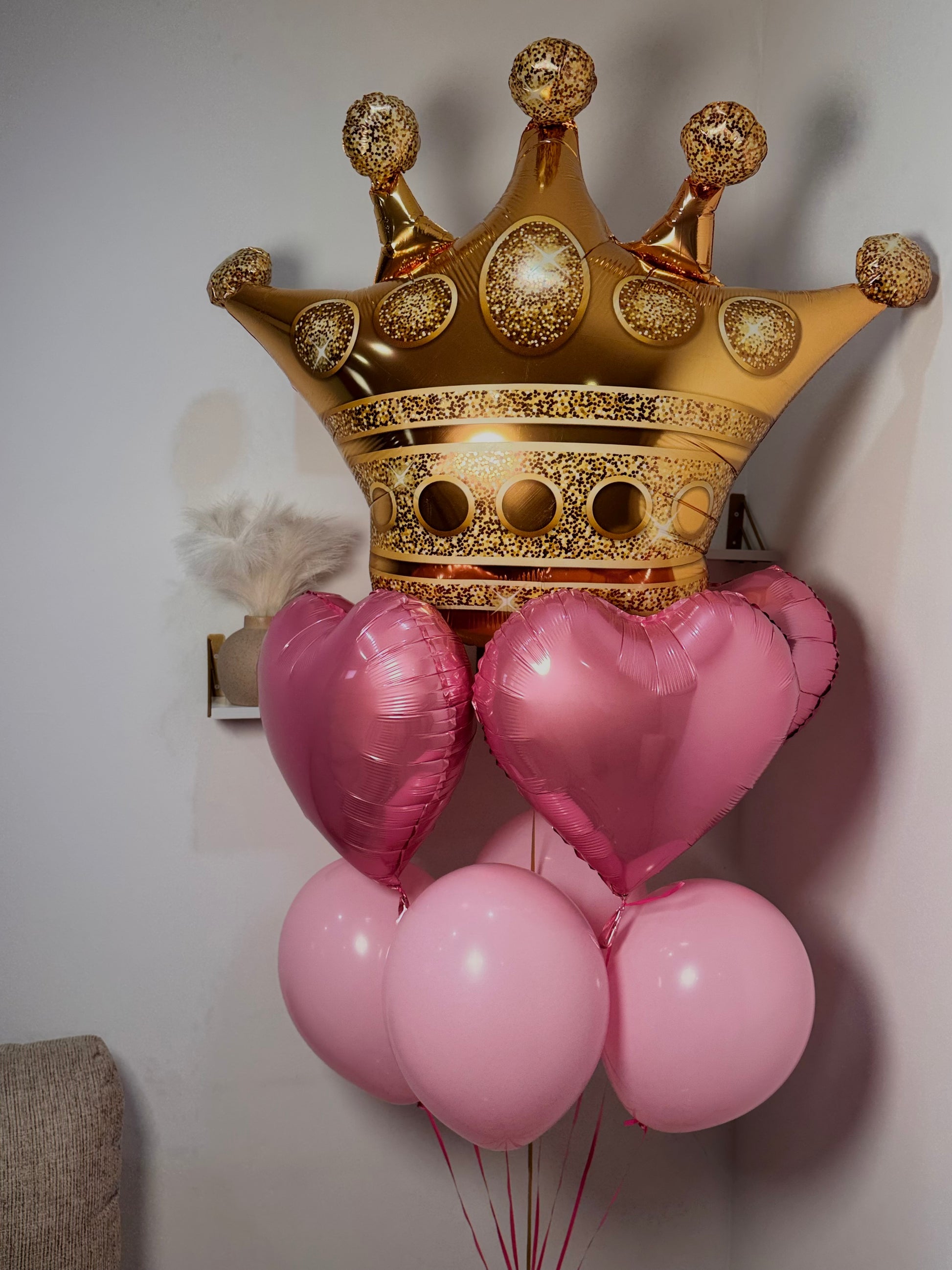 🎀 Pink Crown Balloon Set 🎀