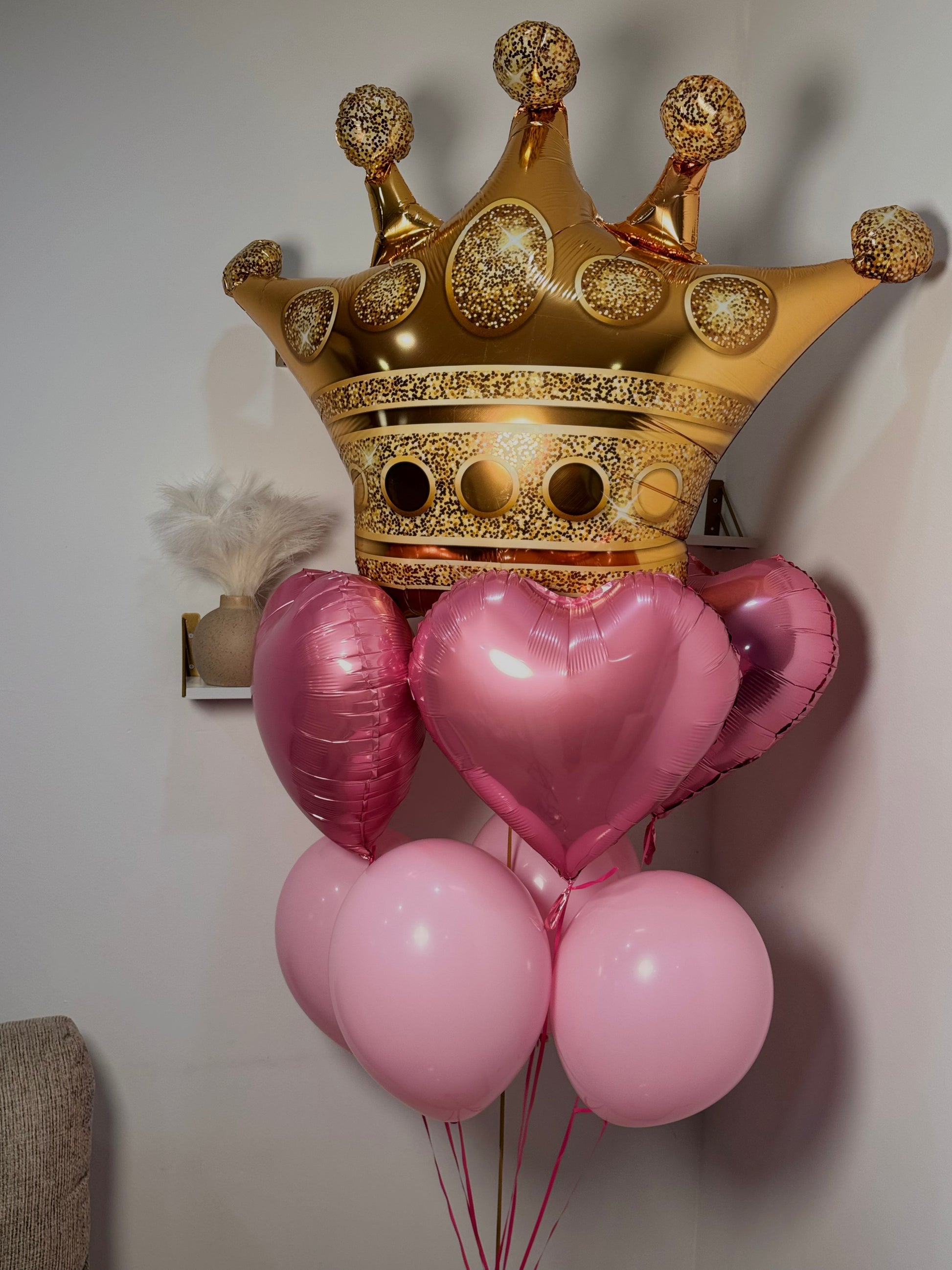 🎀 Pink Crown Balloon Set 🎀