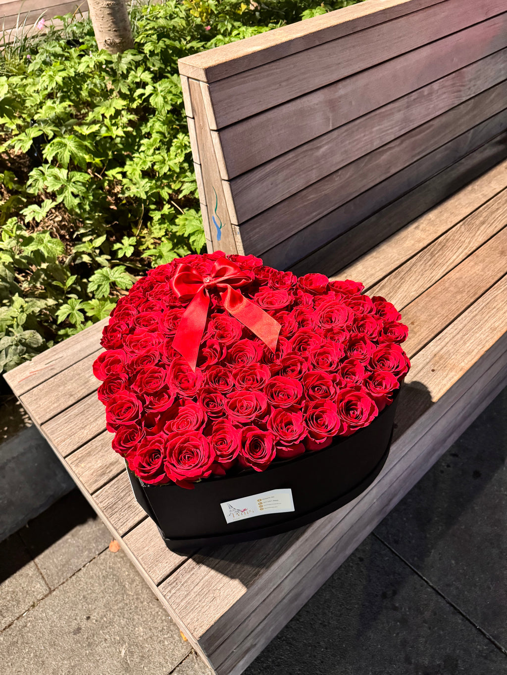 75-Rose Heart Arrangement