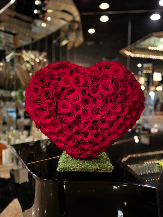 Red Heart-Shaped Arrangement