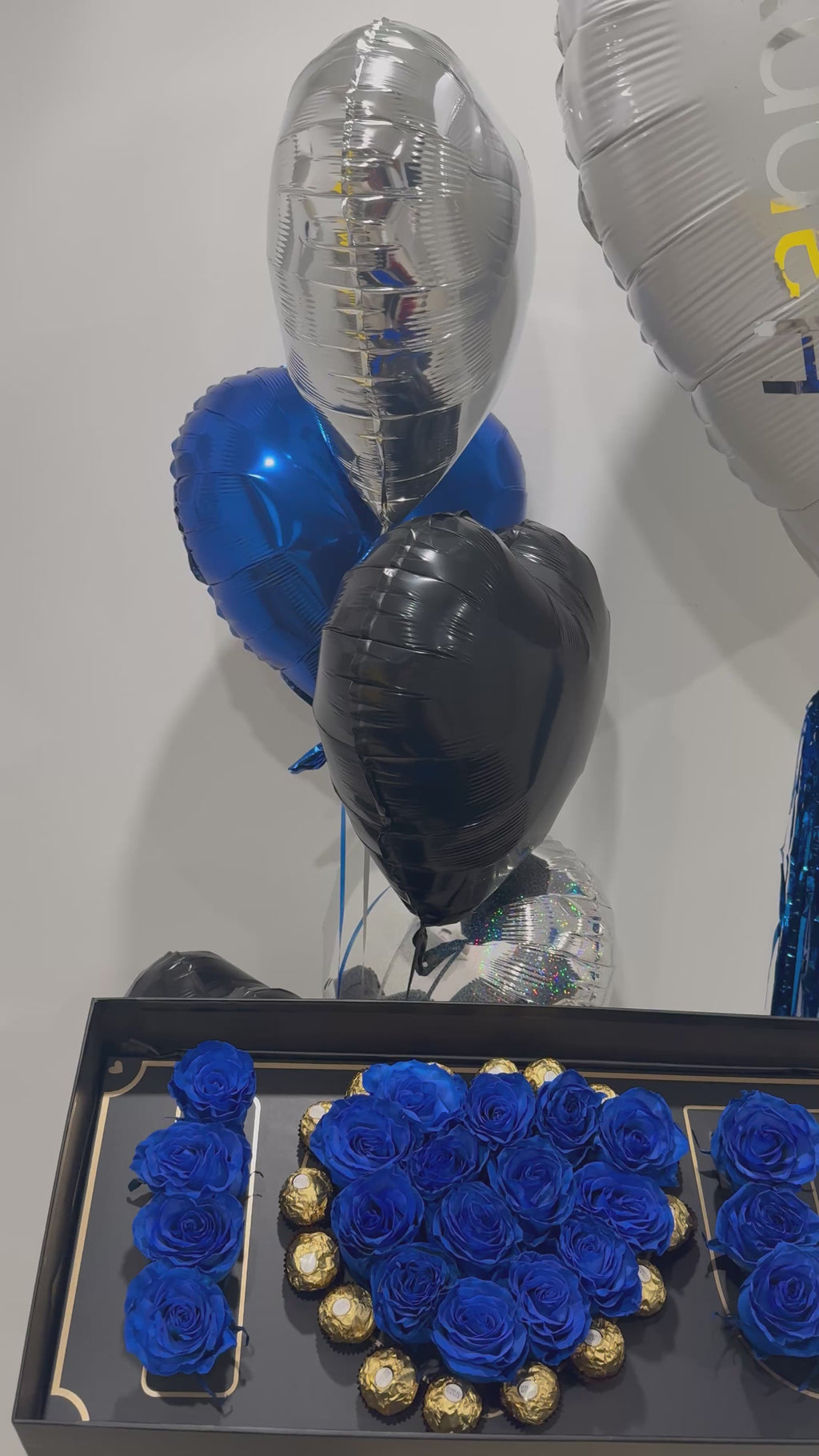 💙 I Love You Box – Blue Roses & Ferrero Rocher 💙
